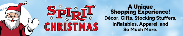 Spirit Christmas - A unique shopping experience! Décor, gifts, stocking stuffers, inflatables, apparel, and so much more.
